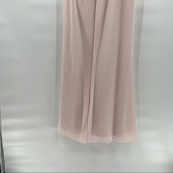 Azazie pink one shoulder gown dress maxi size C - Picture 5 of 10